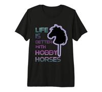 Hobby Horse- Hobby Horsing- Hobby Amante del Caballo EN Palo Camiseta Premium