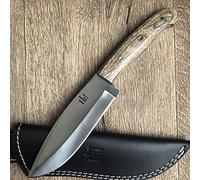 Hobby Hut HH 316 - Cuchillo de Caza Hecho a Mano de Acero Inoxidable 420C con Funda, Cuchillo de Hoja Fija, Mango Micarta diseñado para Caza, Camping