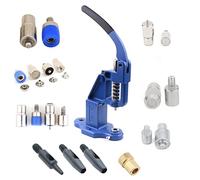 Hobby - Kit de máquina de prensa manual de cuero con perforadores, troqueles esenciales para ojales a presión, botones, ojales y remaches, herramienta de ajuste