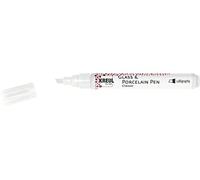 KREUL 16468 16468-Glass & Porcelain Pen Caligrafía clásica, Blanco, Punta Estable, Ancho de Trazo Aprox. 1-4 mm, lápiz Opaco a Base de Agua, Porcelana, White, Medium