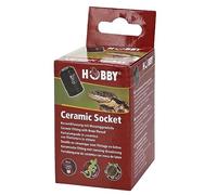 Hobby Terraristik Ceramic Socket I Portalámparas de cerámica con rosca de latón I Calidad certificada I Para todas las lámparas de terrario y focos con E27 I Para bombillas de hasta 200 W