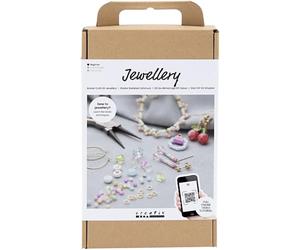 Hobby Welt kreativ Large jewellery craft set for bracelets, necklaces and earrings, with video tutorial