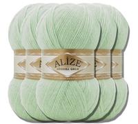 Hobby YARN Alize - 5 ovillos de lana virgen y acrílico, 100 g, color dorado