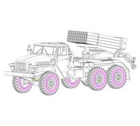 Hobbyboss 1:72 - BM-21 Grad Miultiple Rocket Launcher