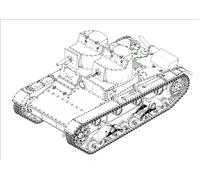 Hobbyboss 82494-1 :3 5 Soviético T-26 Light Infantería Tanque Mod 1931- Nuevo