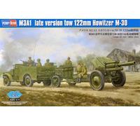 Hobbyboss 84537-1 :3 5 M3A1 Late Versión Tow 122mm Obús M-30 - Nuevo