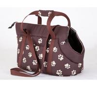 HobbyDog Tor bwl1 Bolsa para Perros y Gatos, 27 x 25 x 43 cm, Color marrón con Huellas