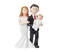 Hobbyfun Figura decorativa de pareja de novios con bebé, aprox. 8 cm