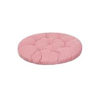 HOBBYGARDEN Cojín para silla colgante, para interior y exterior, redondo, columpio, cojín para silla, terciopelo, lavable, rosa, 65 x 65 cm