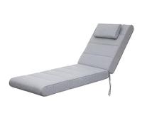 HOBBYGARDEN para interior/exterior, cojín de asiento, cojín acolchado, cojín para muebles de jardín, para sillas o tumbonas, acolchado, sofá, 204 x 60 x 10 cm, color ceniza