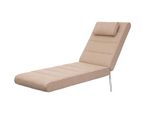 HOBBYGARDEN para interior/exterior, cojín de asiento, cojín acolchado, cojín para muebles de jardín, para sillas o tumbonas, acolchado, sofá, 204 x 60 x 10 cm, color beige