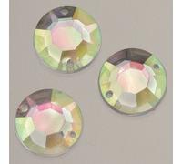 Hobbygross Erler GmbH Efco - Piedras facetadas 2 Agujero Chaton Rosas de acrílico 8 mm 150 Piezas Cristal AB