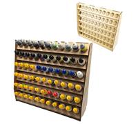 HobbyHold Estantería de color Vallejo con 66 agujeros para colores - Soporte de pintura de madera de 26 mm para modelismo - Estante para pinturas - Estantería para pintura de bricolaje - Organizador