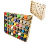 HobbyHold Organizador Con 54 Agujeros Para Colores Citadel - Soporte de Madera Para Modelismo de 36 mm - Rack de Pintura - Estantería de Madera