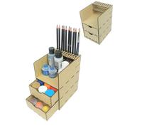 HobbyHold Organizador de maquetas con 2 cajones, soporte compacto para herramientas y colores, modelo estantería de color, estantería de color para manualidades, estante de pintura, organizador de