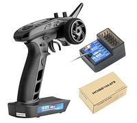 HOBBYMATE Transmisor RC FS GT5 con receptor giroscopio FS BS6, radio 2.4 GHz 6 canales F.Safe Out of Control Protect, ajuste ABS, AFHDS 2A