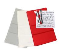 hobbymio.it Juego de 3 paños de Cocina para Bordar a Punto de Cruz con Tela Aida, 3 madejas de Hilo y 1 patrón de Alfabeto. Ideal para Bordado Creativo y Bricolaje (Mix 4)