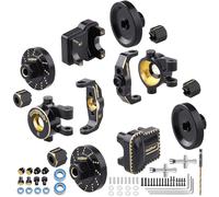Hobbypark Cubiertas de latón para nudillos de dirección, bloques de ruedas, cubos C, espaciadores hexagonales de rueda extendida, pesos de rueda para 1/18 Traxxas TRX4M actualizaciones de repuesto