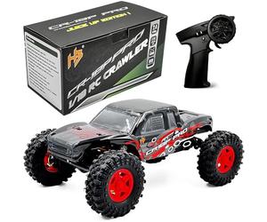 HobbyPlus CR-18P PRO Juice Up Edition RTR con HBW Electronics, 2.4GHz 4CH TX - Control remoto Crawler, RC Rock Crawler 1/18 Full Lock 4WD Off-Road para adultos (rojo (HBP1810360-JURD))