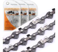 HobbyPower24 3 cadenas de repuesto para motosierra PGHSA 12 B2 C2 C3, semitijera, paso 0,3, grosor de malla 1,1 mm, 28 TG, compatible con Parkside