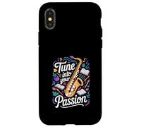 Hobbys Saxofón Tune into Your Passion Carcasa para iPhone X/XS