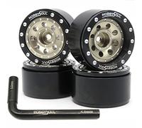 hobbysoul Ruedas Beadlock 1.0 de desplazamiento ajustable, ruedas pesadas 1.0 RC peso 21 g/llanta para 1/18 Traxxas TRX4M y 1/24 Axial SCX24 90081 Crawler, (paquete de 4)