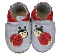 HOBEA-Germany Zapatos para niños y niñas en Diferentes diseños, (20/21 EU Mariquita Gris)