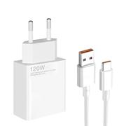 Hobeiy Cargador Rápido 120W con Cable USB C 2M 6A, Adaptador de Carga para xiaomi 14 13 12 11 10, redmi Note 14 13 12, Poco F7 Ultra, redmi Turbo 4 Pro