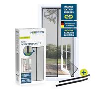 Hoberg cortina mosquitera 100 x 210 cm | puerta mosquitera con bandas magnéticas XXL | mosquitera para puerta de balcón | cortina mosquitera magnética | autocierre y resistente