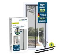 Hoberg cortina mosquitera 80 x 210 cm | puerta mosquitera con bandas magnéticas XXL | mosquitera para puerta de balcón | cortina mosquitera magnética | autocierre y resistente