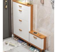 HOBIBA Armario de almacenamiento de zapatos, zapatero estrecho, gabinete de zapatos delgado, banco de zapatos pequeño, taburete de zapatos para organizadores de zapatos de entrada (tamaño: 70 cm