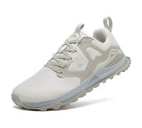 HOBIBEAR Zapatillas de trail running para hombre | trekking | hiking | zapatillas de punta ancha no deslizantes, gris, 44 EU