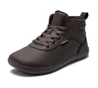 HOBIBEAR Zapatillas Impermeables sin Cordones de Estilo Descalzo de Alta Gama para Mujer y Hombre | Sin tacón (Zero Drop) y Libertad para los Dedos | Botas de Tobillo Transpirables, marrón Oscuro, 41