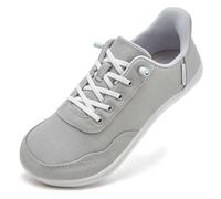 HOBIBEAR Zapatos descalzos anchos unisex sin manos para mujer y hombre, zapatos descalzos, minimalistas, al aire libre, para correr, caminar, gris, 39 EU Ancho
