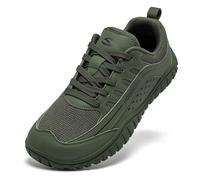 HOBIBEAR Zapatos descalzos Zero Drop | Zapatillas de correr para senderos para mujeres y hombres | Zapatos de moda de caminar con puntera ancha, Verde militar, 7 Wide Women/6 Wide Men