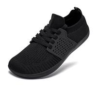 HOBIBEAR Zapatos minimalistas anchos para caminar para hombre y mujer, suela de caída cero, relajación óptima, Todo negro, 11 Wide Women/9.5 Wide Men