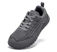 HOBIBEAR Zero Drop Zapatillas Descalzas|Zapatillas de Trail Running para Mujeres y Hombres|Caja de Dedos Ancha Zapatos de Moda para Caminar, Gris, 10.5 Wide Women/9.5 Wide Men