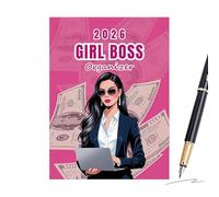 Hobngmuc Agenda Organizador Cuaderno Planificador - 80 Páginas Calendario 2026 para Mujer Libreta Planificación | Cuaderno Organizador de Horarios | para Oficina Escuela Hogar Viajes Empresa