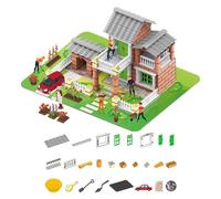 Hobngmuc Kit De Construcción De Casa En Miniatura - Set De Modelo Realista para Potenciar La Creatividad Y La Motricidad, Juguete De Construcción Educativo para Niños, Ensamblaje De Rompecabeza 3D