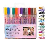 Hobngmuc Marcadores Para Arte De Uñas,Punta Fina De 0,5 Mm Secado Rápido | Rotuladores Para Dibujar Y Garabatear En Uñas - Para