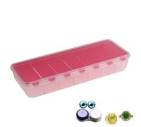 Hobngmuc Organizador semanal de píldoras, organizador de pastillas de 7 días AM/PM, pastillero portátil de bolsillo, organizador de píldoras de 7 días con 7 compartimentos para medicina diaria,