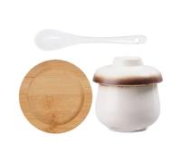 Hobngmuc Pequeña De Cerámica,250ml Olla Pequeña De Porcelana Impermeable Para Sopa,Cacerola de Cocina para Hacer Flan de Huevo - Para Huevo Verduras Postres Aperitivo