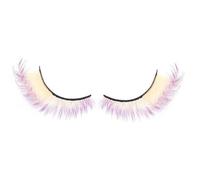 Hobngmuc Pestañas de colores, racimos de pestañas falsas y coloridas, maquillaje de ojos reutilizables de largo volumen, cosméticos para el orgullo, cosplay, escenario, fiesta, boda, principiantes