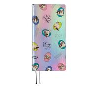 Hobonichi Techo 2026 Weeks - Pelacuches: perro y gato al azar (Aurora) (inglés, alto y delgado, inicio de enero)