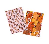Hobonichi Techo Accesorios - 100% Naranja: Carpeta Hobonichi Juego de 2 para Tamaño A5 (Escuadrón de Ardillas)