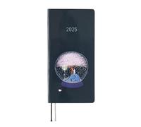 Hobonichi Techo Semanas 2025 [Inglés/Tamaño Alto y Delgado/Inicio de Enero/Planificador] Hiroko Kubota: Bola de nieve nocturna de flor de cerezo