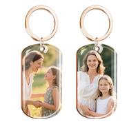 HOBULL Llavero Personalizado con Foto, Doble Cara Imagen Llaveros Personalizados Grabado Láser a Color, Llaveros Regalos Originales para Hombre, Mujeres, Pareja