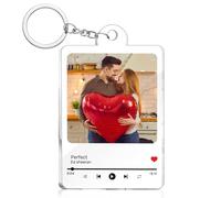 HOBULL Llavero Spotify Personalizado Con Foto y Nombre, Llaveros Personalizados Metacrilato Foto Llavero, Regalos Originales San Valentín, Hombre, Mujer, Cumpleaños, Aniversario