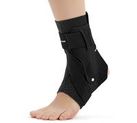 Hocafer Tobillera para mujeres y hombres, soporte de tobillo para esguince, tendón, esguince, recuperación de lesiones, soporte de tobillo para correr, baloncesto, fútbol (L, izquierda)