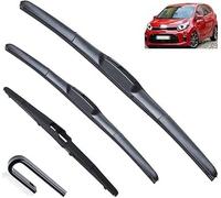 HOCAH Juego de Escobillas Limpiaparabrisas para KIA Picanto MK3 2018-2023 24in+14in+11in, Escobilla Coche Limpiaparabrisas Delantero, Fácil Instalación